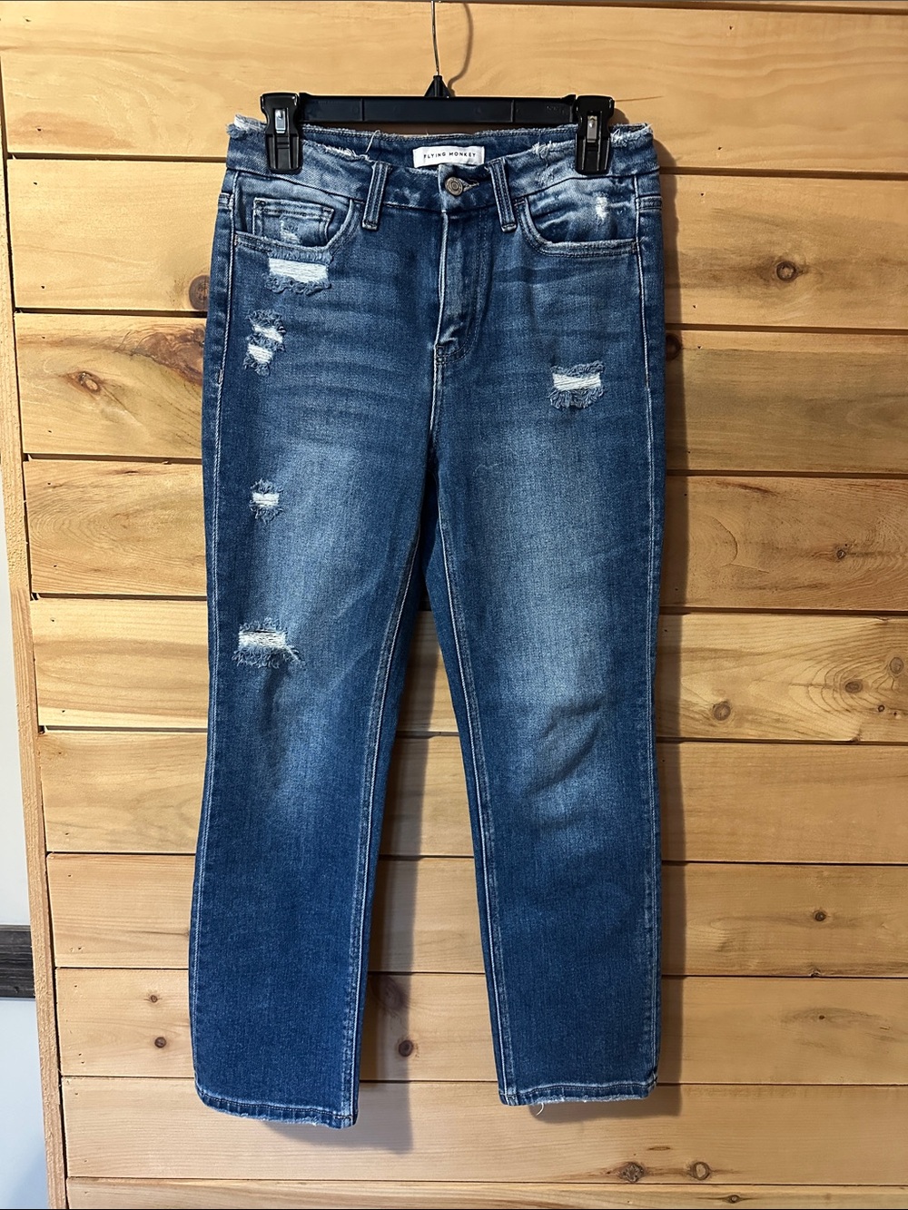 Women's flying monkey High rise Crop Slim Straight jeans size 27